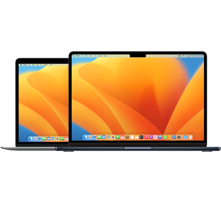 منظر علوي للـ MacBook Air.