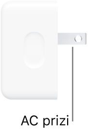 35 W çift USB-C kapılı küçük güç adaptörü.