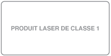 Étiquette indiquant « Produit laser de Classe 1 »