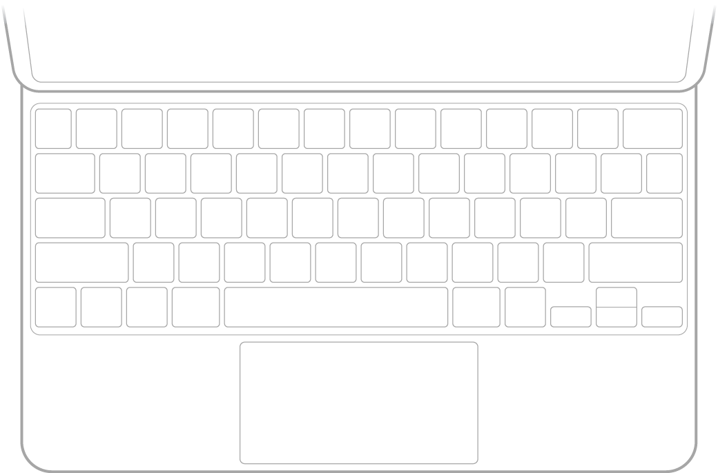 Ilustração do Magic Keyboard para iPad.