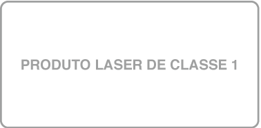 Um selo onde se lê “Produto de laser de classe 1”.
