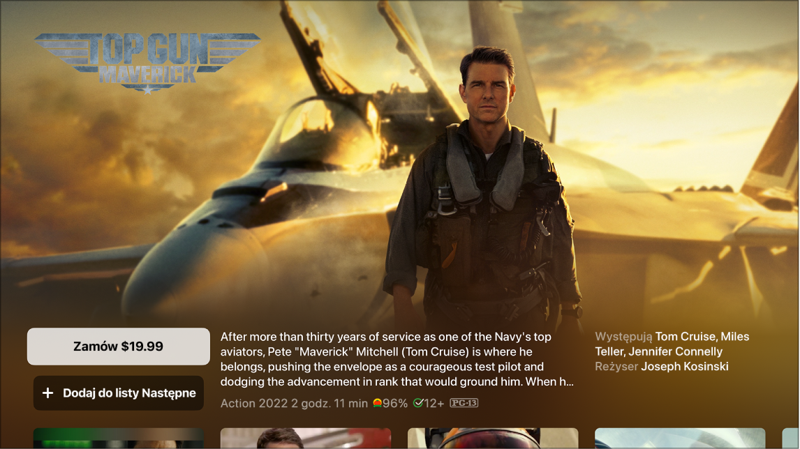 Ekran z informacjami o filmie