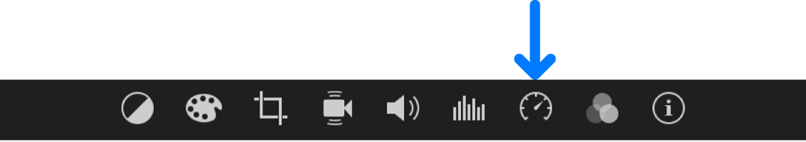 Butonul Viteză în bara de ajustări