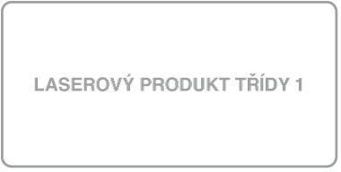 Štítek s textem „Laserový produkt třídy 1“.