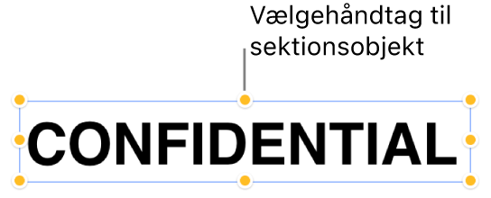 Et objekt med vælgehåndtag.