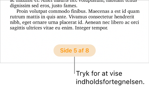 Et åbent dokument med sideantallet “3 af 3” i midten nederst på skærmen.