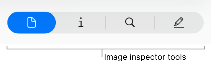 The Image inspector tools.