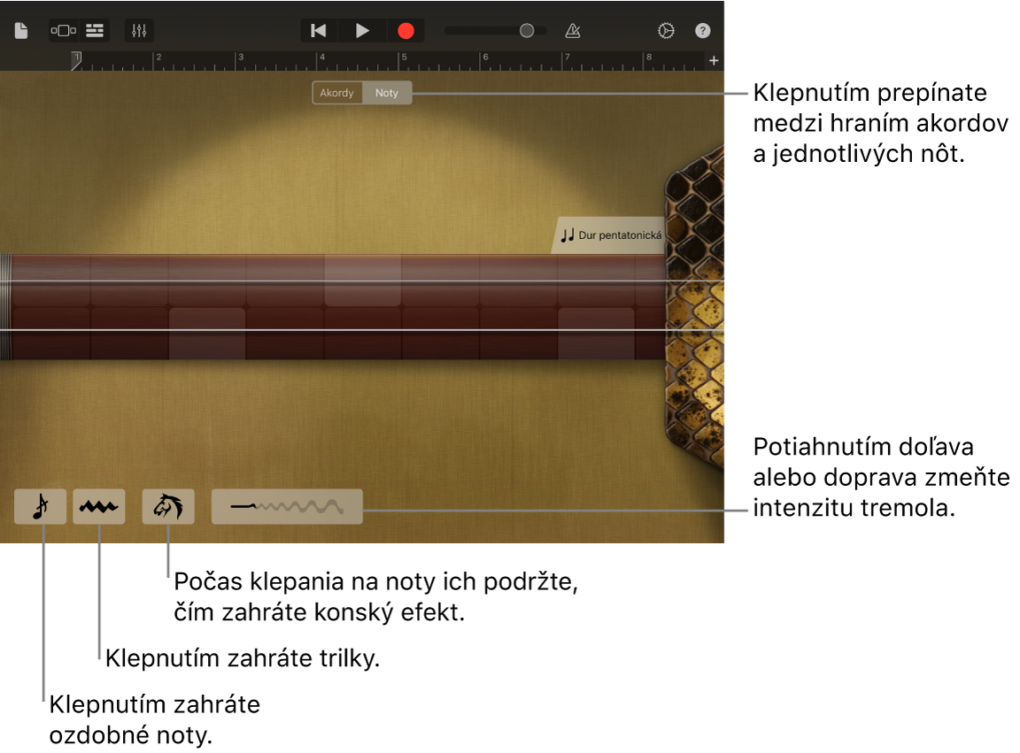 Erhu v zobrazení Noty.