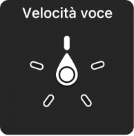 Controllo rotore con l’ago rivolto verso l’impostazione della velocità di pronuncia.