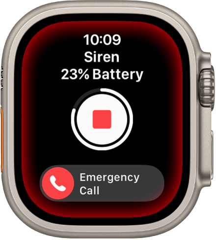 Die Anzeige „Sirene“.