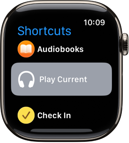 Aplicația Scurtături prezentând trei scurtături: Temporizator pauză, Busolă și Înregistrare retrasare