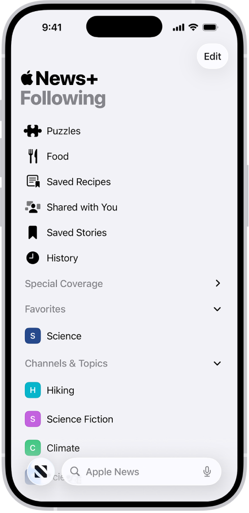 Sledované kanály a témata