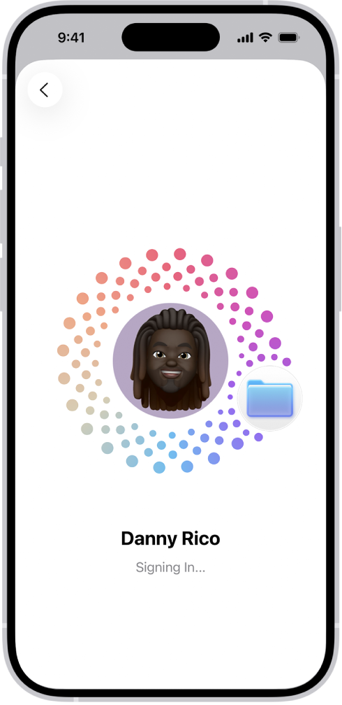 La schermate di accesso ad Apple Account.