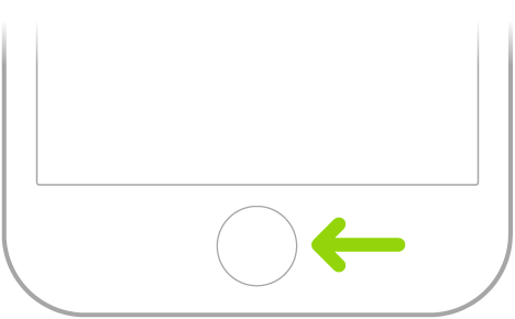 iPhoneの下部にあるホームボタン(Touch ID)。
