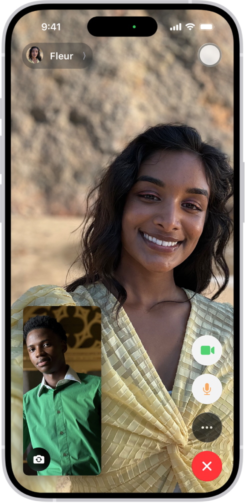 „FaceTime“ skambutis „iPhone“ telefone.