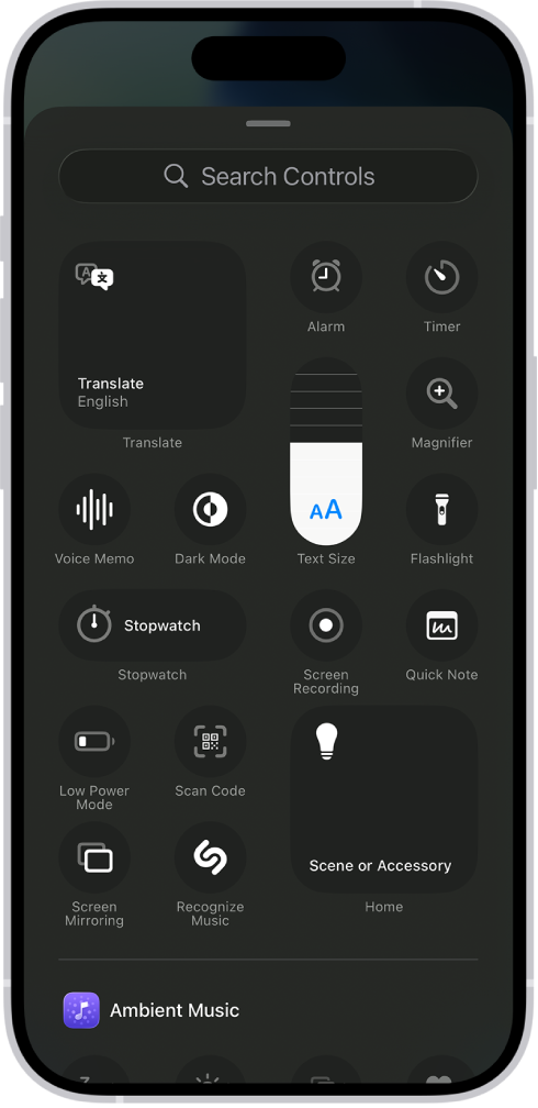 Galeria narzędzi prezentująca wszystkie dostępne narzędzia możliwe do umieszczenia w centrum sterowania.