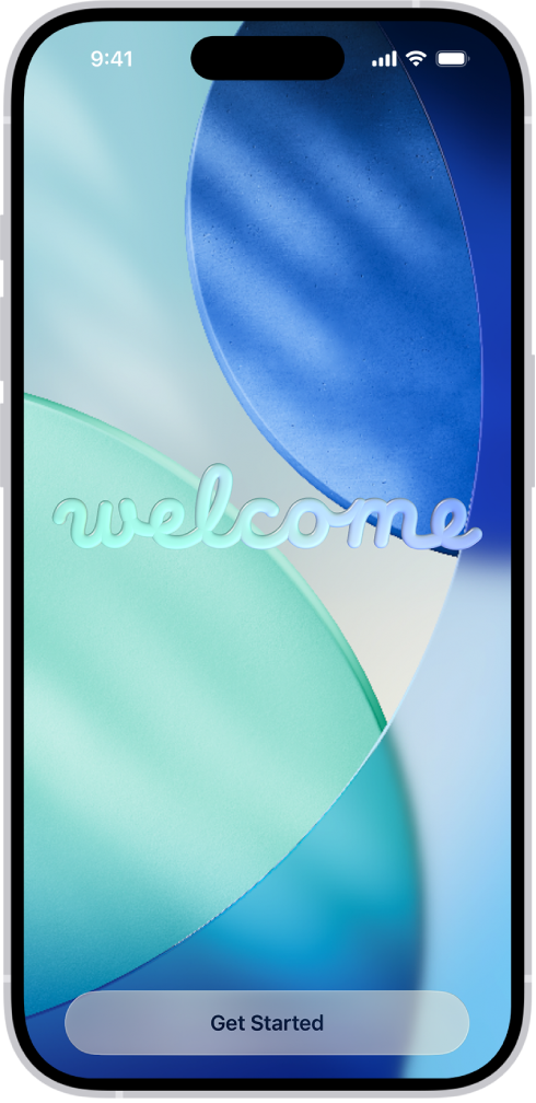 Екран Welcome који се приказује када први пут подесите iPhone.