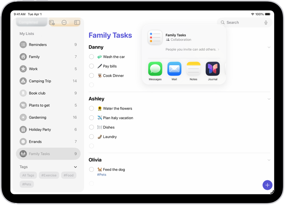 Obrazovka apky Pripomienky zobrazujúca zoznam s možnosťami zdieľania vpravo.