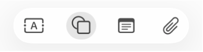 The Freeform toolbar with the following buttons: Insert Text Box, Insert Shape, Insert Sticky Note, and Insert File.