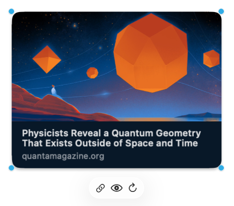 Un lien accompagné des outils de mise en forme.