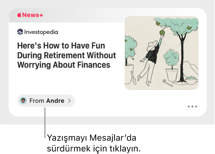 News’da paylaşılmış bir haber makalesi. Mesajlar’da bir yanıt göndermek için Kimden etiketini tıklayın.
