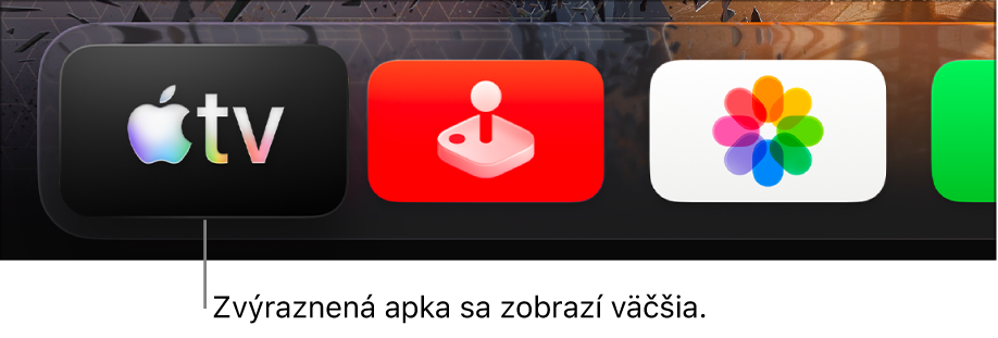 Zvýraznená apka na ploche