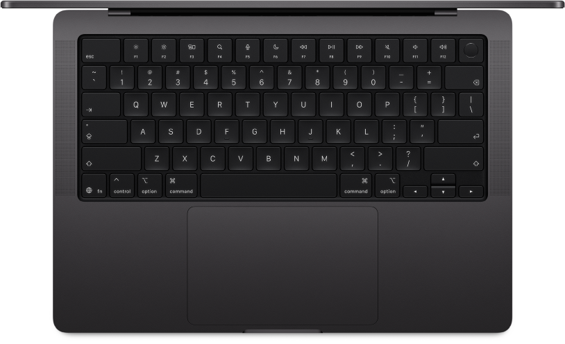 Oberseite des MacBook Pro.