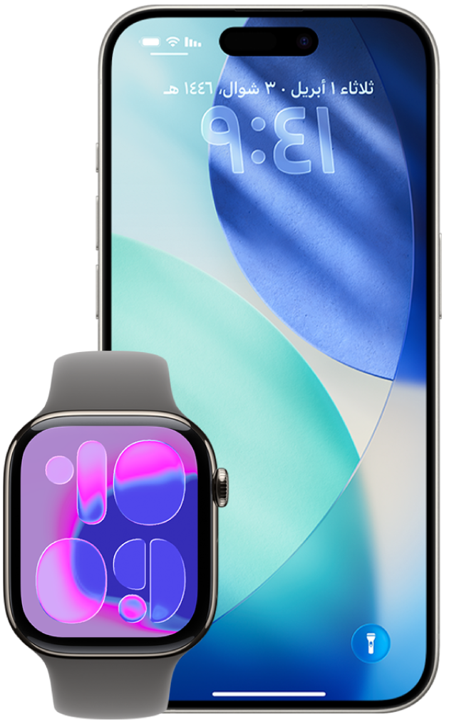 Apple Watch و iPhone.