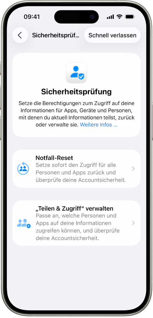 Ein iPhone mit dem Bildschirm „Sicherheitsprüfung“