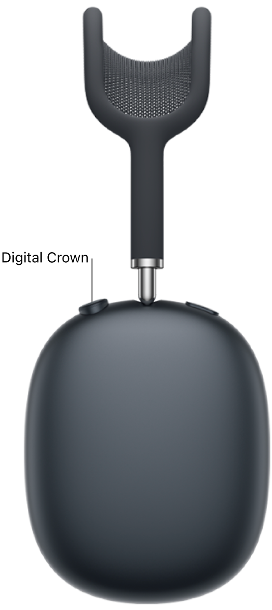 Immagine che mostra la posizione della Digital Crown sulla cuffia destra delle AirPods Max 2.