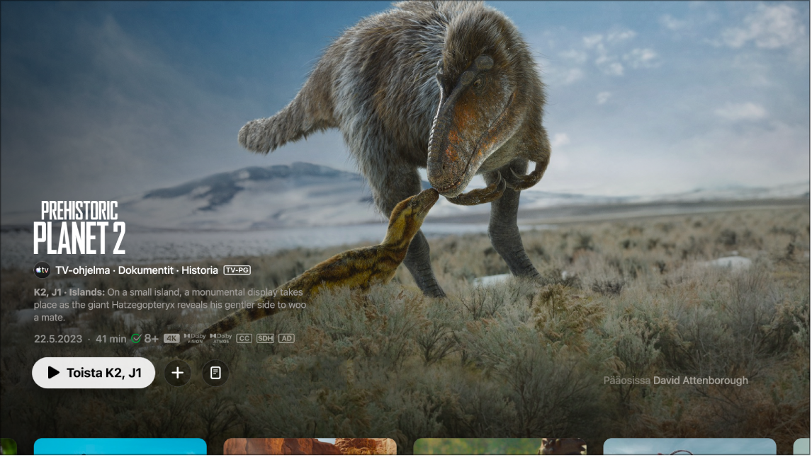 TV-ohjelman tietonäyttö