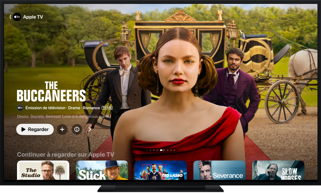 Apple TV affichant l’app Apple TV