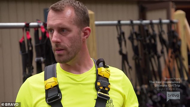 The instructor: Jon, the instructor, had everybody lined up to get their harnesses put on