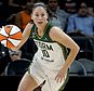 FILE - Seattle Storm guard Sue Bird (10) plays during the first half of the Commissioner's Cup WNBA basketball game against the Connecticut Sun, on Aug. 12, 2021, in Phoenix. The Seattle Storm star and five-time Olympic gold medalist announced Thursday, June 16, 2022, that the 2022 season will be her last playing in the WNBA. (AP Photo/Matt York, File)