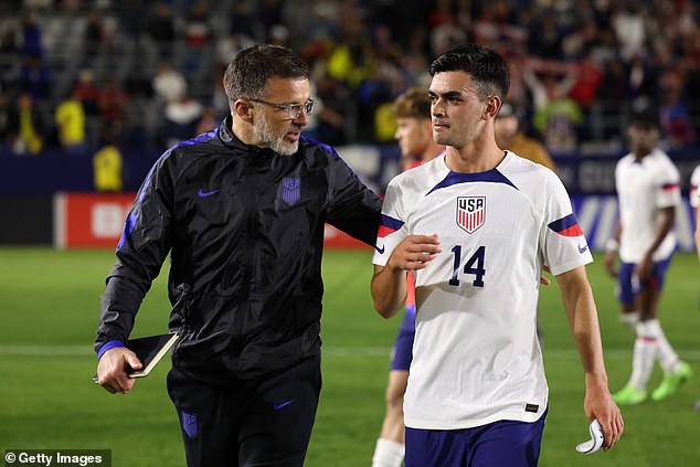 Anthony Hudson (left) is also relying on youth, with the starting XI's average age just 23