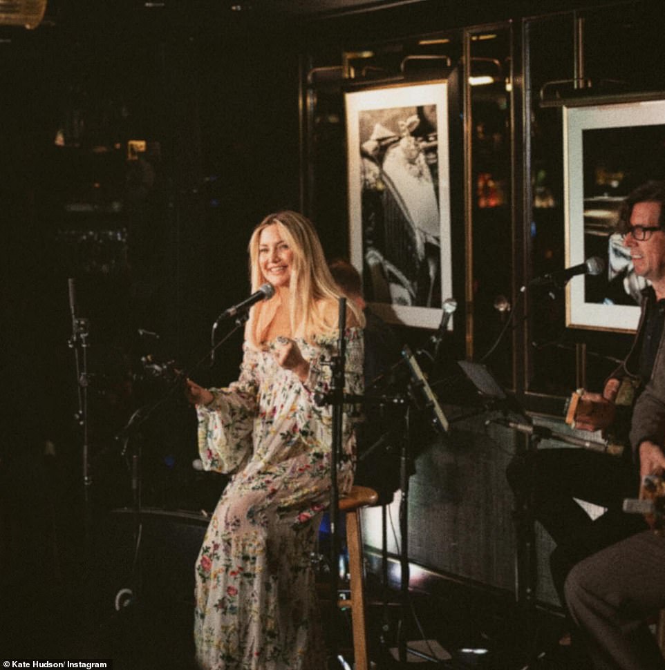 Kate Hudson, 44, was also active on the photo-sharing app as she uploaded outtakes from a recent musical performance in Aspen, Colorado