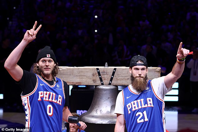 Phillies players Brandon Marsh and Alec Bohm were part of a pregame ceremony on Thursday