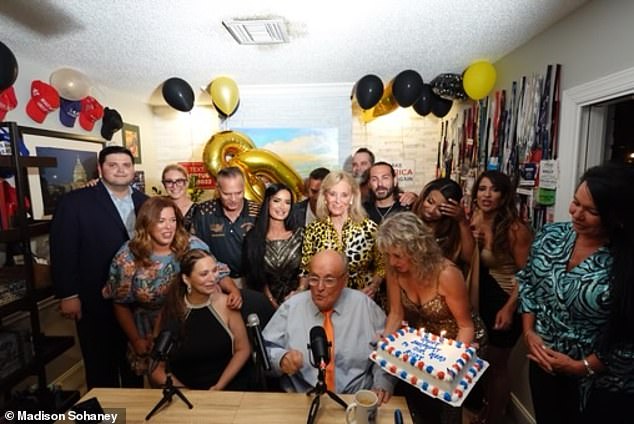 After recording an episode of his show 'America's Mayor Live' he was presented with a birthday cake frosted in the colors red, white and blue