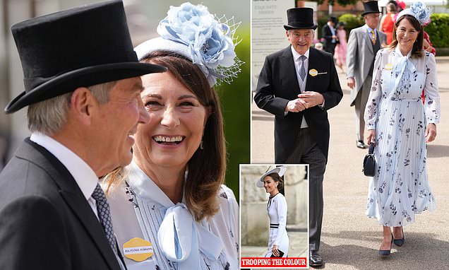 Smiling Michael and Carole Middleton, who have spent months at the Princess of Wales'