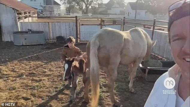 The series also showed Chip and Joanna welcoming a baby foal on their farm that delighted their son Crew, who recently celebrated turning six