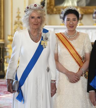 Queen Camilla wears King Charles' new Family Order for the first time, debuting the