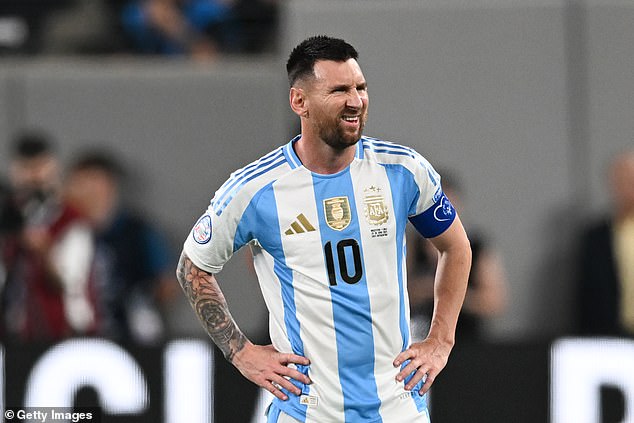 Messi played for Argentina in their Copa America opener against Chile at MetLife Stadium