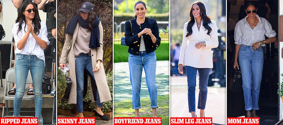 Meghan Markle is the queen... of jeans: Whether it is cropped, ripped or boyfriend style,