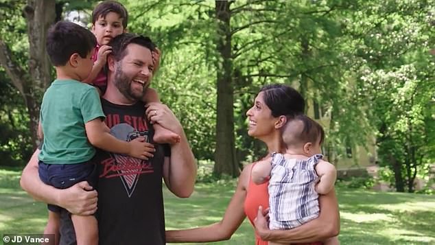 Trump's VP pick JD Vance (left with family) faced scrutiny after his past quotes calling Democratic leaders 'a bunch of childless cat ladies' went viral - but the quote speaks to real concerns: US birthrates are at their lowest in a century, raising fear of economic misery ahead