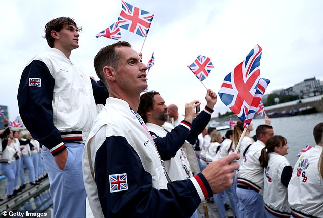 Murray was a member of Team GB's opening ceremony flotilla, which floated down Paris' Seine