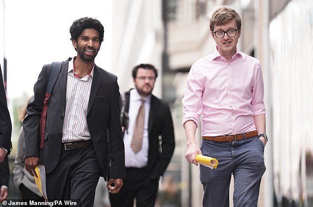 Pictured, co-chairs of the BMA's junior doctors' committee, Dr Vivek Trivedi (left) and Dr Rob Laurenson (right) arriving at the Department for Health and Social Care for a meeting with Health Secretary Wes Streeting last week