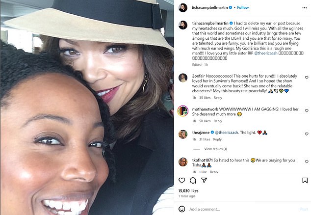 Tisha Campbell-Martin also shared a heartfelt tribute while mourning her dear friend