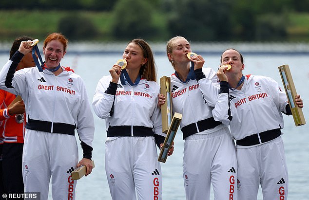 Team GB were victorious in a dramatic women's quadruple sculls race on Wednesday