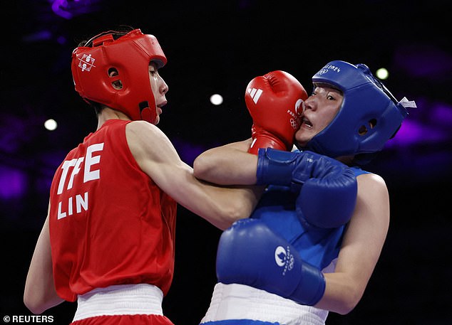 Lin secured a unanimous decision win over Turdibekova (right) at the North Paris Arena