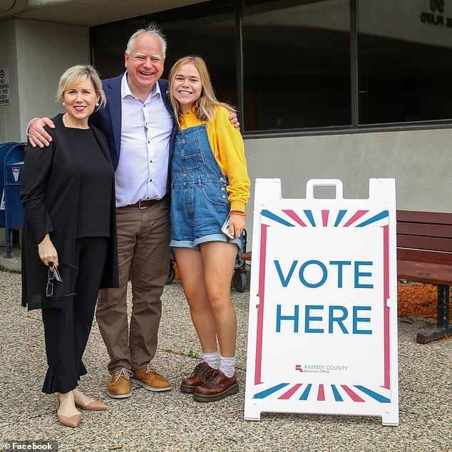 Walz campaigns with his wife Gwen and daughter Hope. He doesn't drink alcohol or coffee but is a huge fan of Diet Mountain Dew